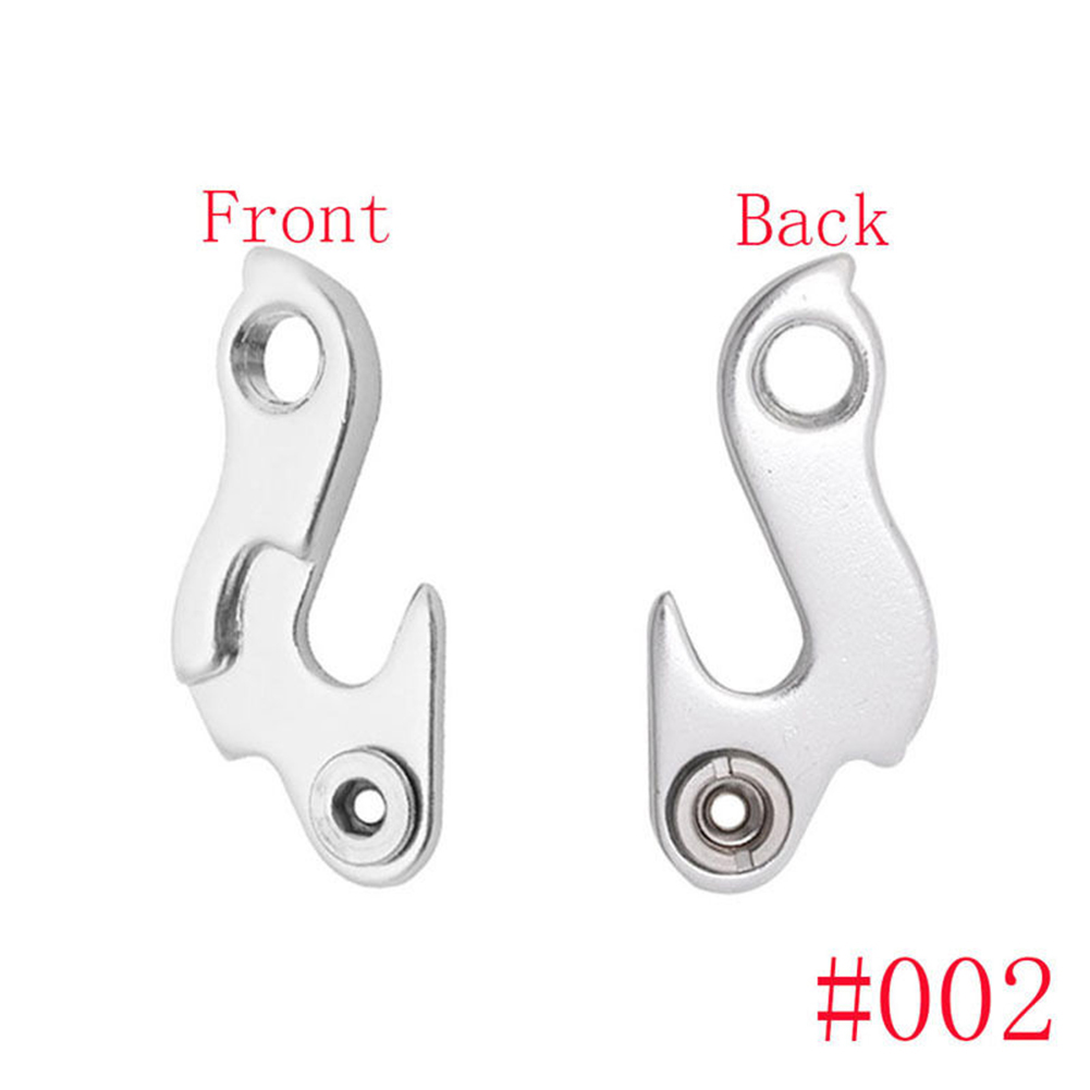 1x/2x Bike Rear Gear Mech Derailleur Hanger Silver Aluminum Alloy Tailhook Dropout Adapter Fit For Most MTB Road Bicycle